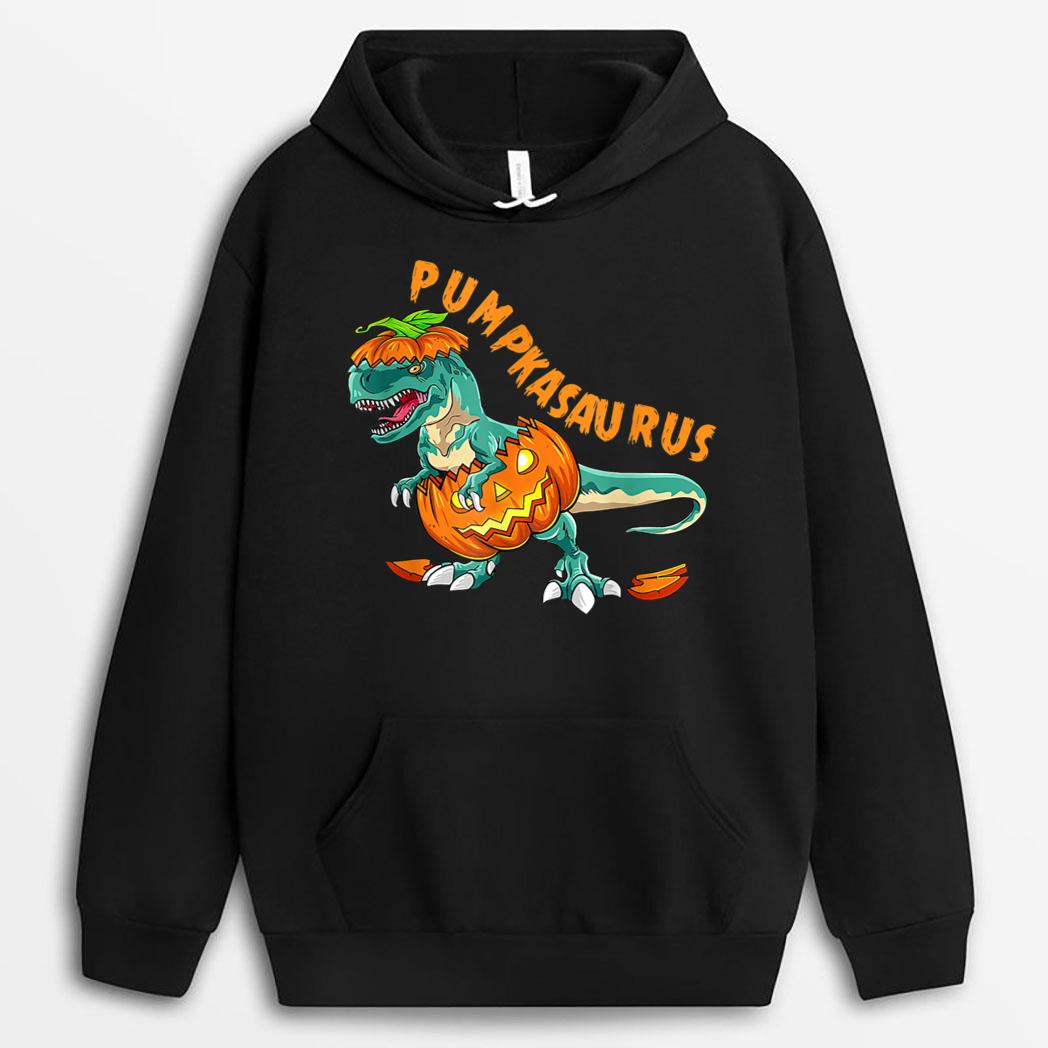 Funny Halloween Pumpkasaurus T Rex Dinosaur Pumpkin T-Shirt