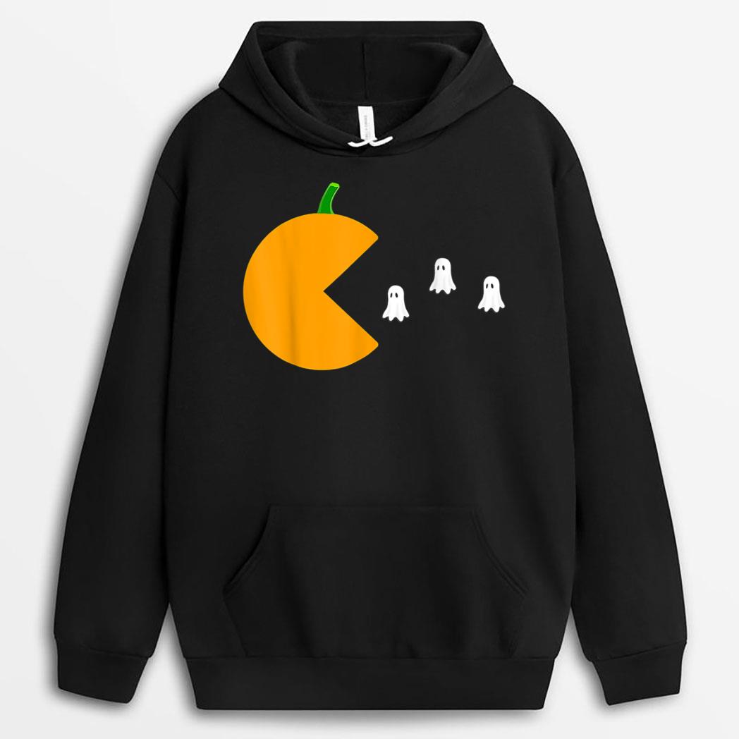 Funny Halloween Pumpkin Eating Ghost Gamer Ver 1 T-Shirt