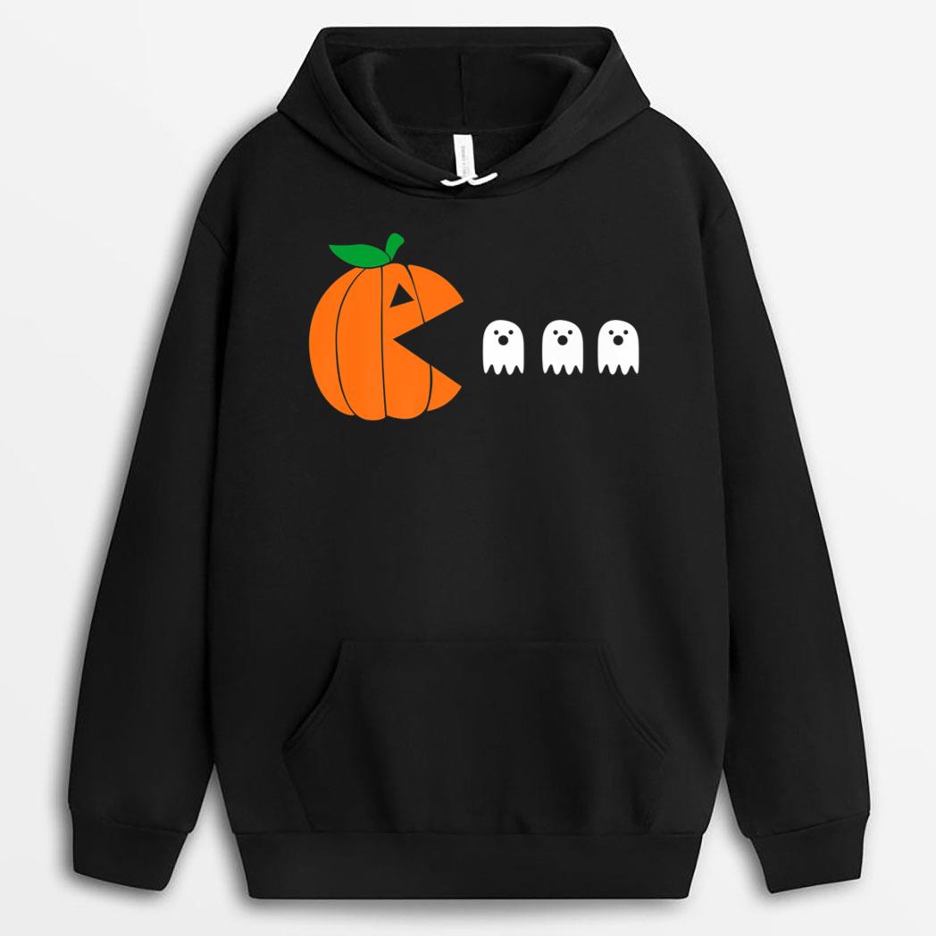Funny Halloween Pumpkin Eating Ghost Gamer Ver 2 T-Shirt