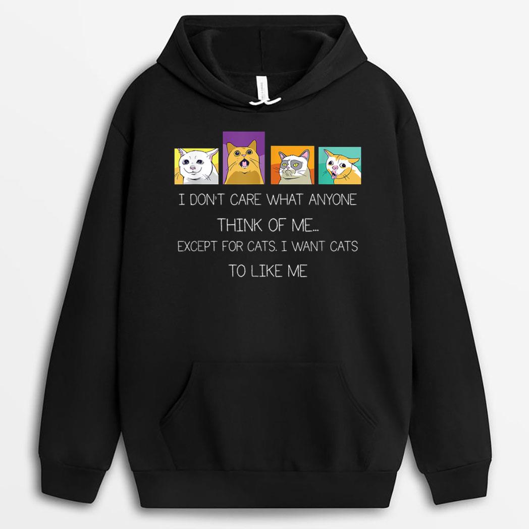 Funny I Don't Care What Anyone Think Of Me Except Black Cat T-Shirt