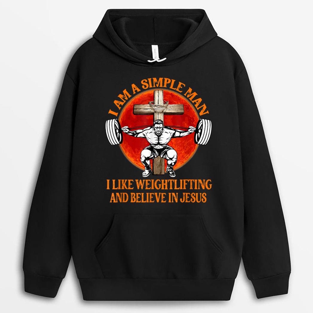 Funny I Like Weightlifting And Believe In Jesus Christian T-Shirt