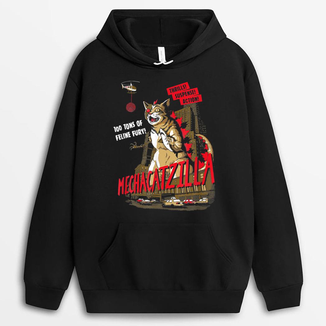 Funny Mecha Catzilla Cat Costume Halloween T-Shirt