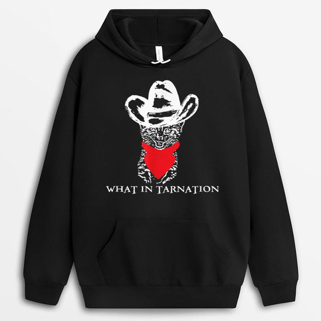 Funny Meme What In Tarnation Cat Cowboy Hat T-Shirt