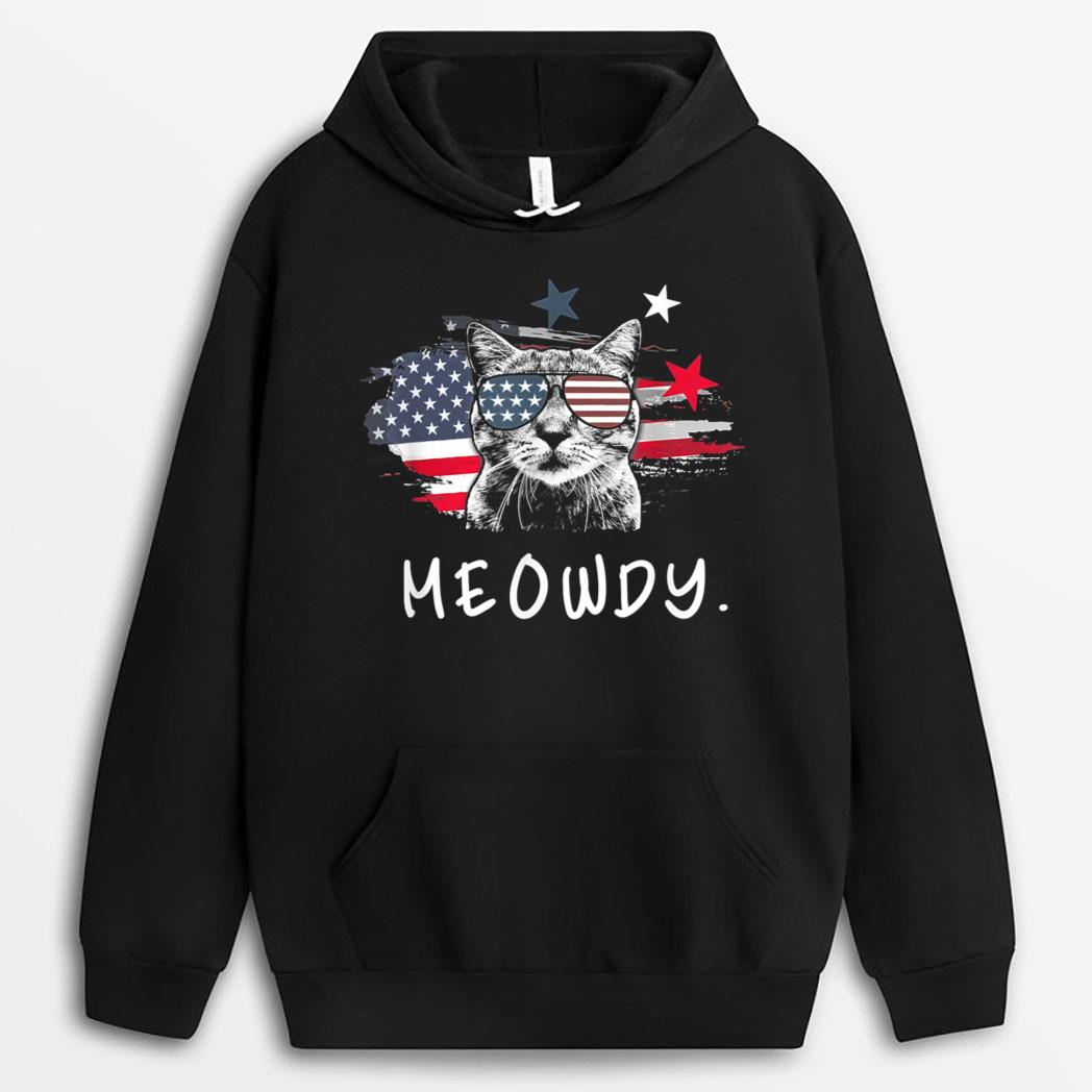 Funny Meowdy Cat Shirt Cat America Meowica Cat T-Shirt