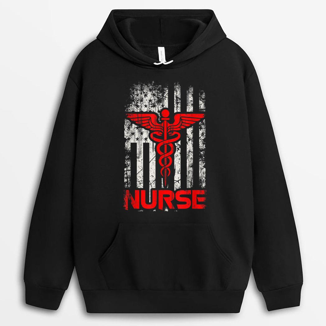 Funny Nurse American Flag Nurse Day Gift Idea T-Shirt