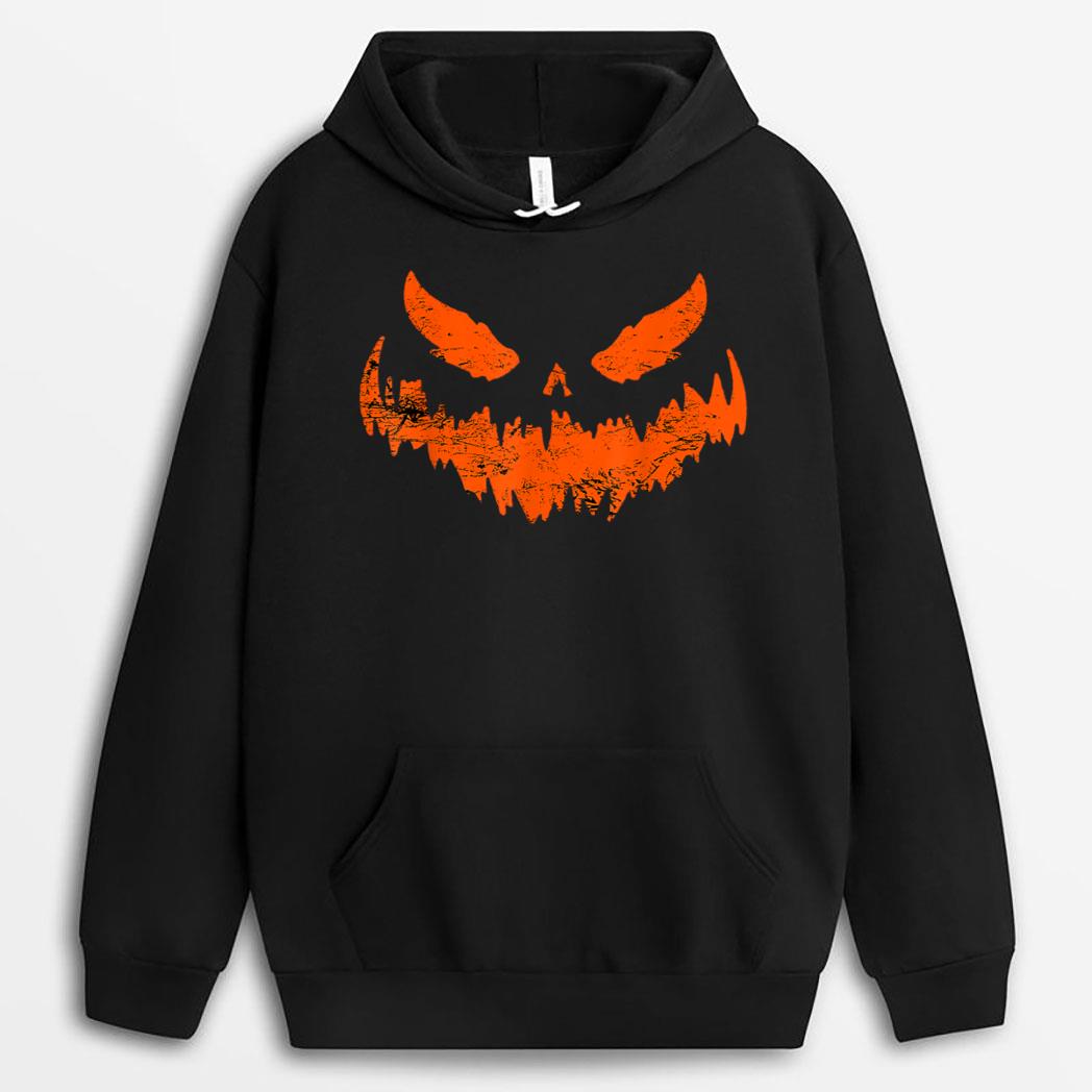 Funny Pumpkin Jack O Lantern Scary Pumpkin Face Halloween T-Shirt