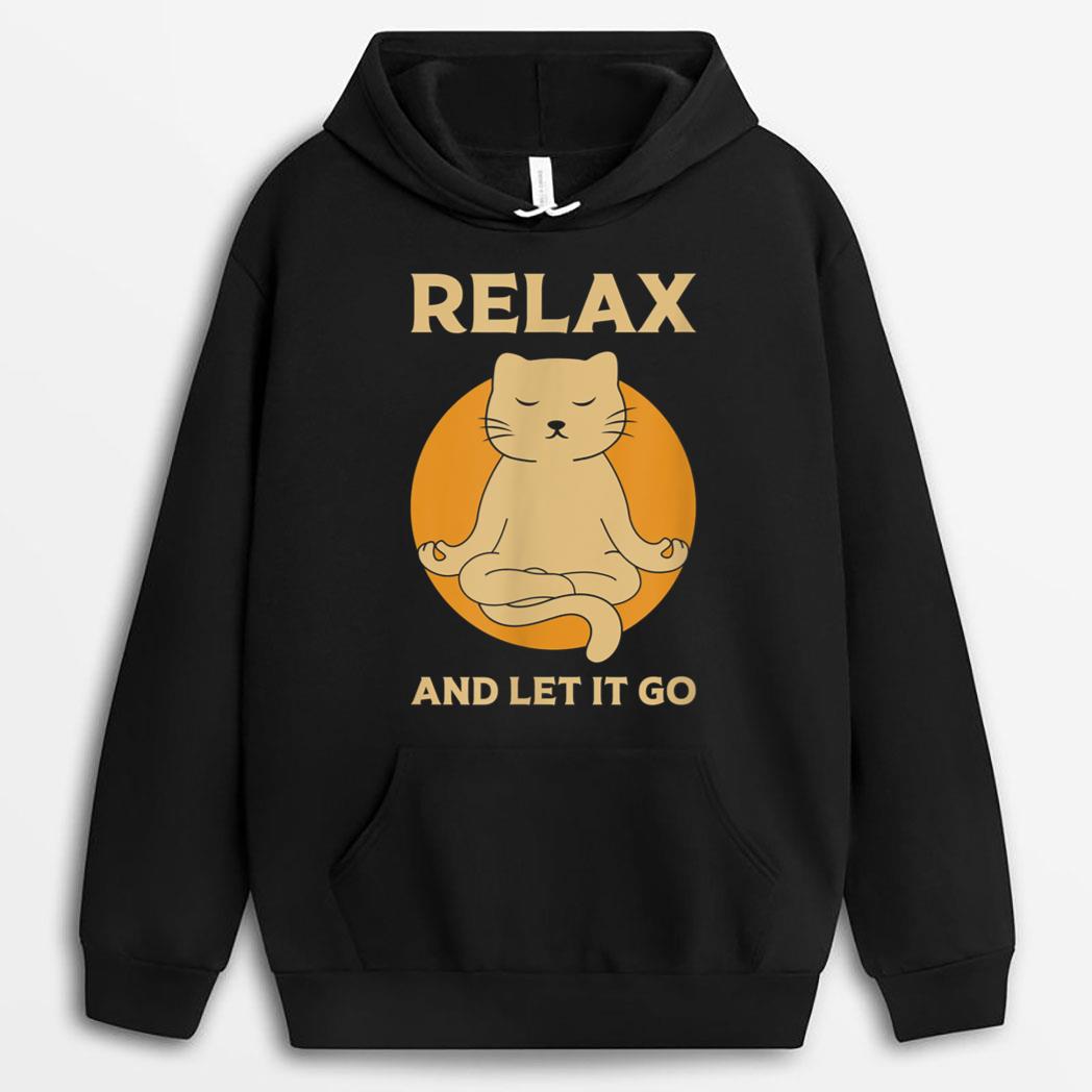 Funny cat Graphic Yoga Zen Meditation T-Shirt