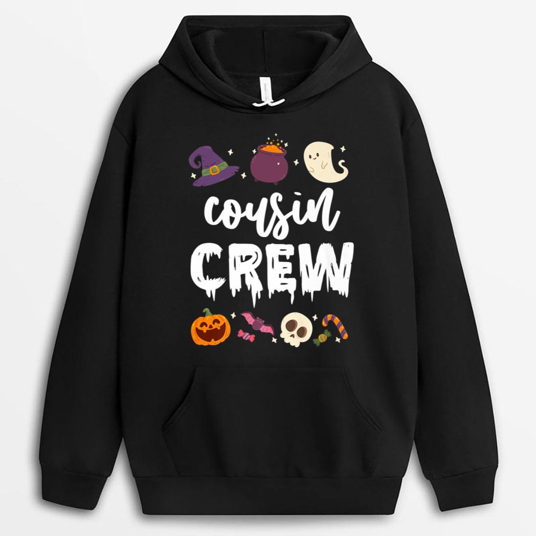 Funny cousin crew Halloween ghost pumpkin witch hat treats T-Shirt